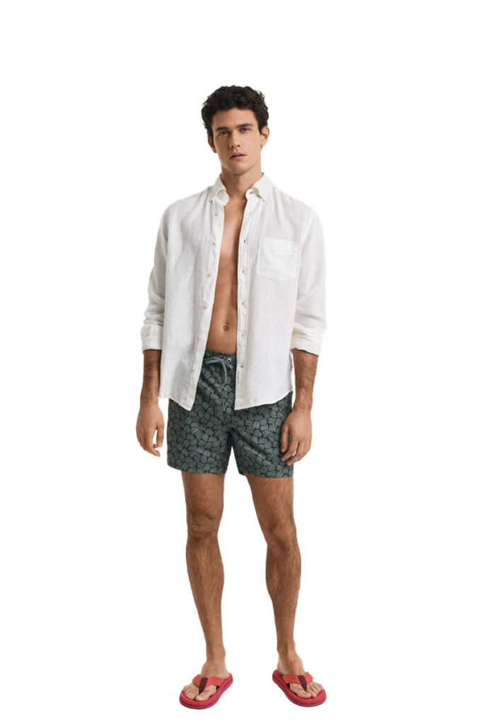 בגד ים Gant גזרה Regular Fit (Rope Print Swim Shorts)